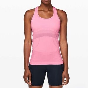 Lululemon Swiftly Tech Racerback Pink Shell / White | Size 4